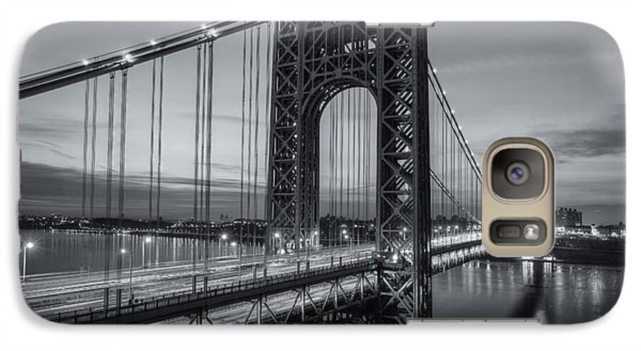 Clarence Holmes Galaxy S7 Case featuring the photograph George Washington Bridge Morning Twilight II by Clarence Holmes