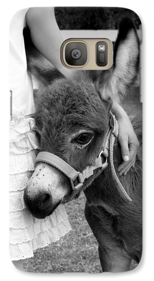 Donkey Galaxy S7 Case featuring the photograph Girl and Baby Donkey by Brooke T Ryan