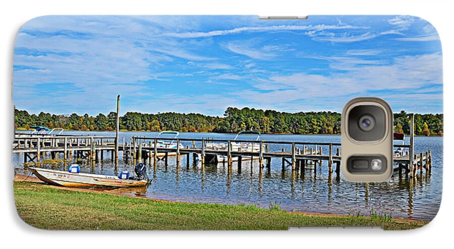 Water Galaxy S7 Case featuring the photograph Goat Island Dock by Linda Brown