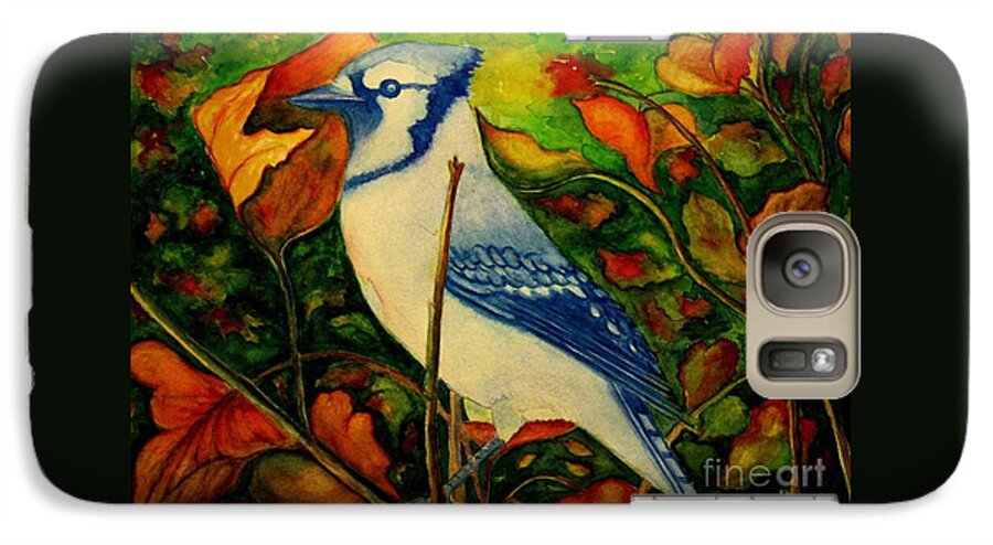 Blue Jay Galaxy S7 Case featuring the painting God's New Creation by Hazel Holland