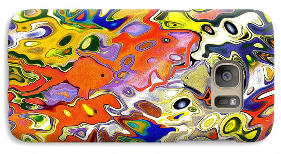 Fish Galaxy S7 Case featuring the painting Gold Fish by Jann Paxton