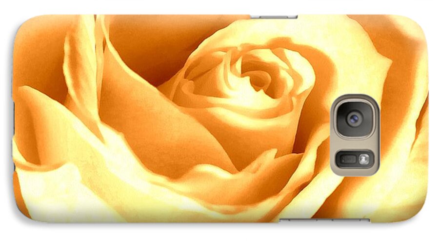 Rose Galaxy S7 Case featuring the photograph Golden Yellow Rose by Janine Riley