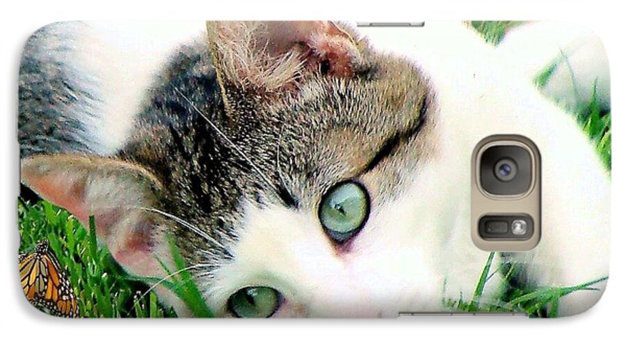 Green Eyed Cat Photograph Galaxy S7 Case featuring the photograph Green Eyed Cat by Janette Boyd