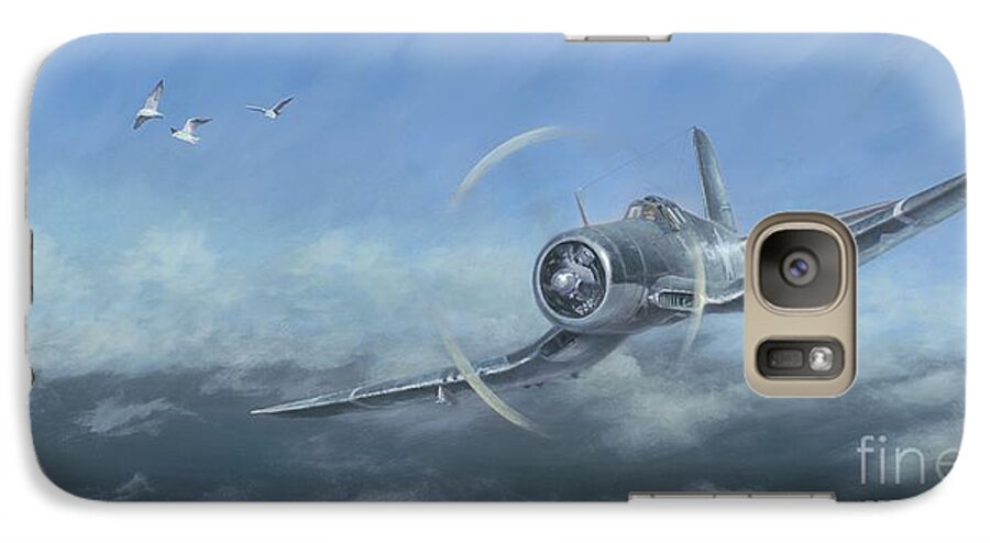 Corsair Galaxy S7 Case featuring the painting Gull Wings by Stephen Roberson