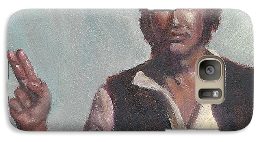 Asl Art Galaxy S7 Case featuring the painting H is for Han Solo by Jessmyne Stephenson