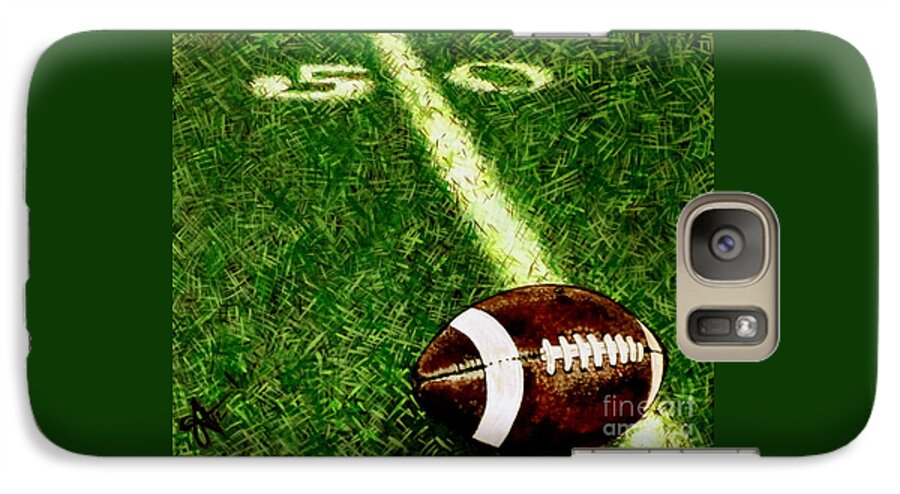 Football Galaxy S7 Case featuring the painting Halfway There by Jackie Carpenter