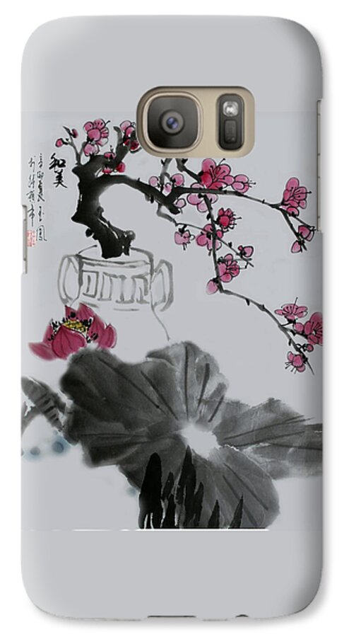 Plum Blossomy Galaxy S7 Case featuring the photograph Harmony and Beauty by Yufeng Wang