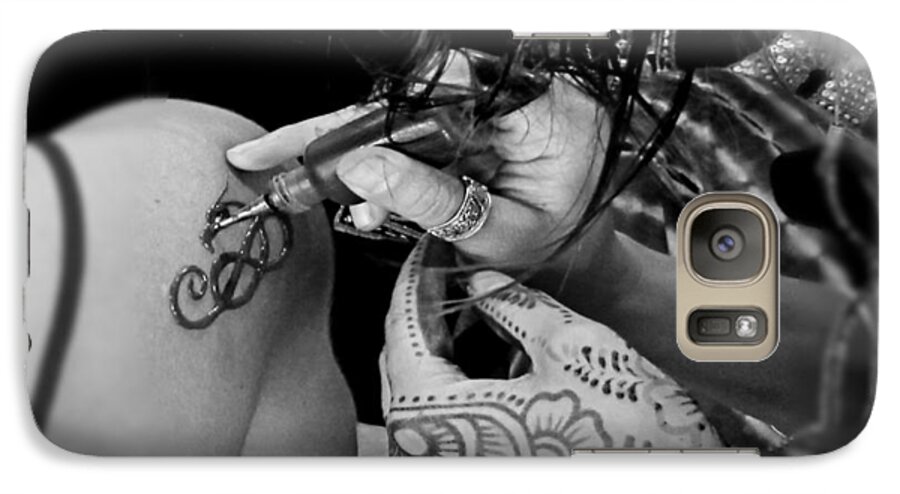 Henna Galaxy S7 Case featuring the photograph Henna Artist at Work by Jennie Breeze