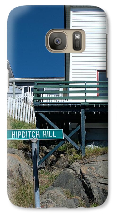 Road Sign Galaxy S7 Case featuring the photograph Hipditch Hill by Douglas Pike