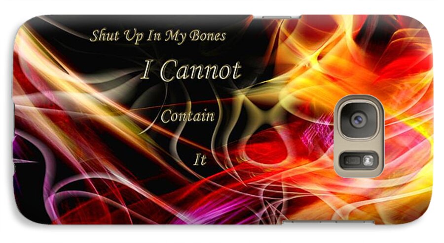 Abstract Galaxy S7 Case featuring the digital art His Word In My Heart by Margie Chapman