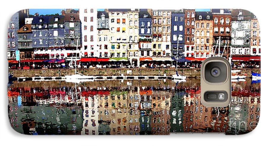 Honfleur France Galaxy S7 Case featuring the photograph Long Horizontal Abstract - Honfleur Artists Village by Jacqueline M Lewis