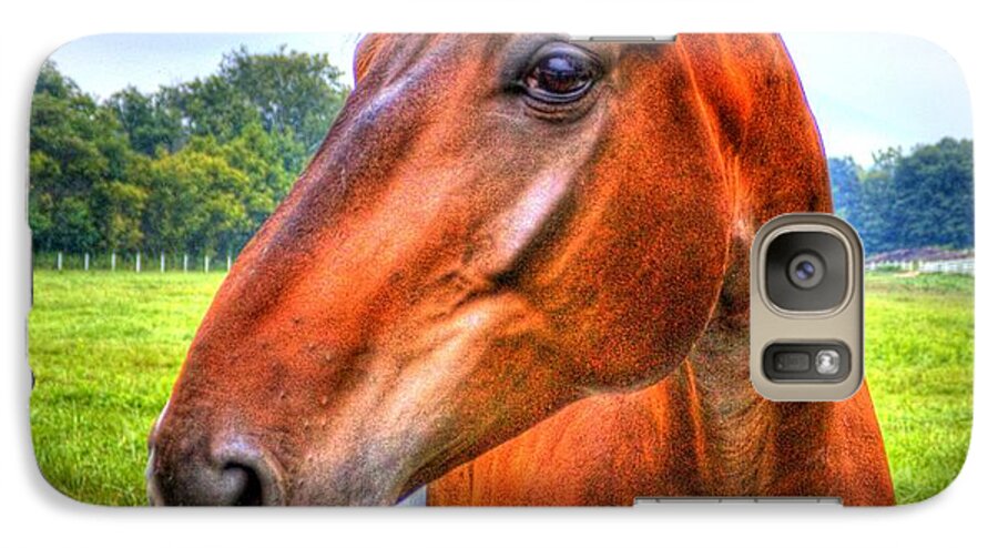 Horse Galaxy S7 Case featuring the photograph Horse Closeup by Jonny D