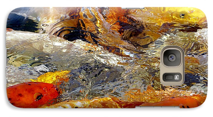 Pond Galaxy S7 Case featuring the photograph Hungry Koi by Bob Slitzan