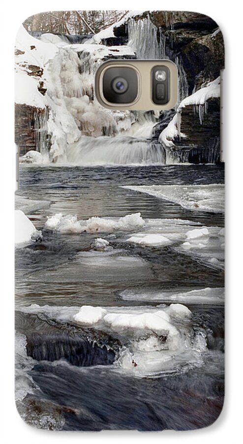 Murray Reynolds Falls Galaxy S7 Case featuring the photograph Icy Flow Below Murray Reynolds Waterfall by Gene Walls