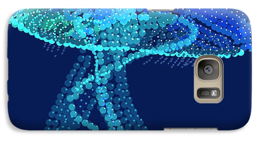  Galaxy S7 Case featuring the digital art Jellyfish Bedazzled by R Allen Swezey