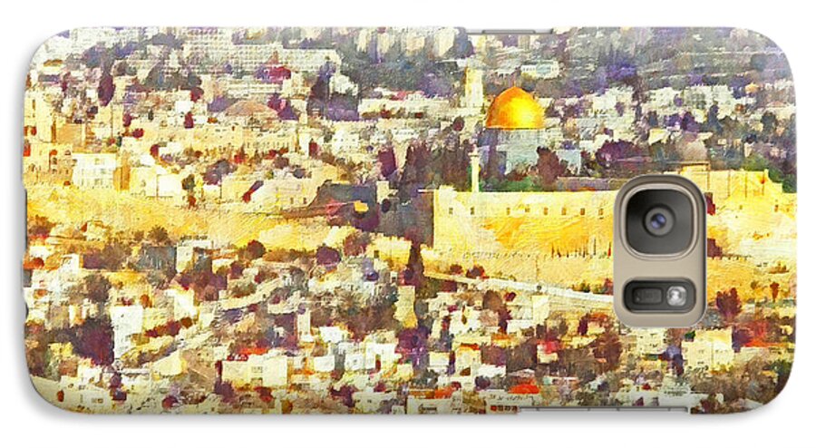 Landscape Galaxy S7 Case featuring the digital art Jerusalem Sunrise by Digital Photographic Arts