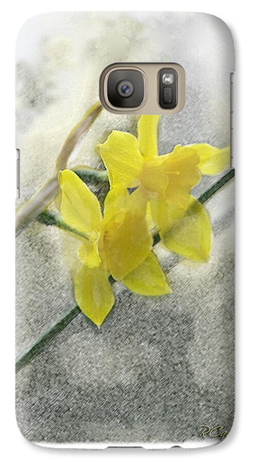 Digital Manipulation Galaxy S7 Case featuring the photograph Jonquils by Robert Camp
