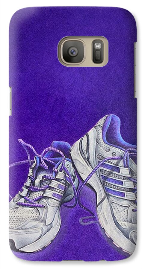 Running Galaxy S7 Case featuring the painting Karen's Shoes by Pamela Clements