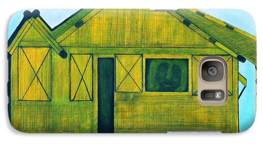 All Apparels Galaxy S7 Case featuring the painting Kiddie House by Lorna Maza