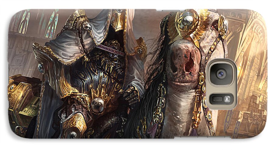 Magic The Gathering Galaxy S7 Case featuring the digital art Knight of Obligation by Ryan Barger