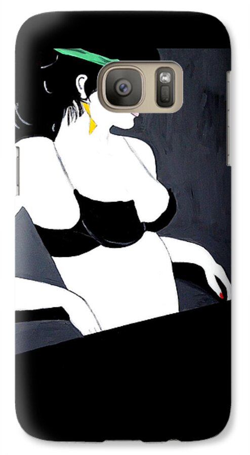 Lady In Bra Galaxy S7 Case featuring the painting Lady In Bra by Nora Shepley