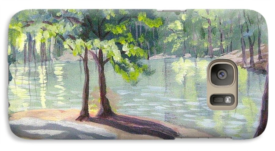 Reflections Galaxy S7 Case featuring the painting Lakeside Trail by Gretchen Allen