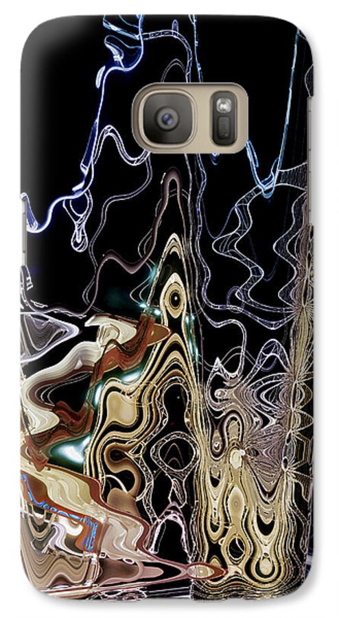 Abstract Galaxy S7 Case featuring the photograph Liquid Metal II by Pennie McCracken