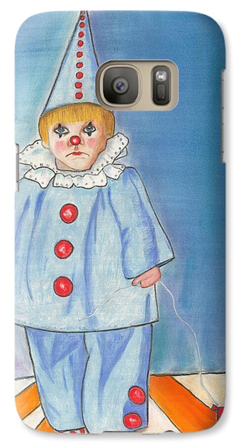 Little Boy Galaxy S7 Case featuring the painting Little Blue Clown by Arlene Crafton