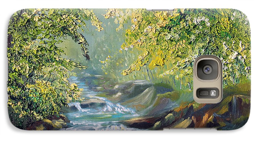 Nature Galaxy S7 Case featuring the painting Living Water by Meaghan Troup