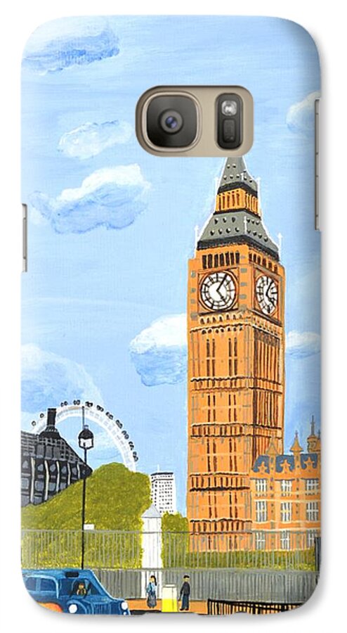 Big Ben Galaxy S7 Case featuring the painting London England Big Ben by Magdalena Frohnsdorff