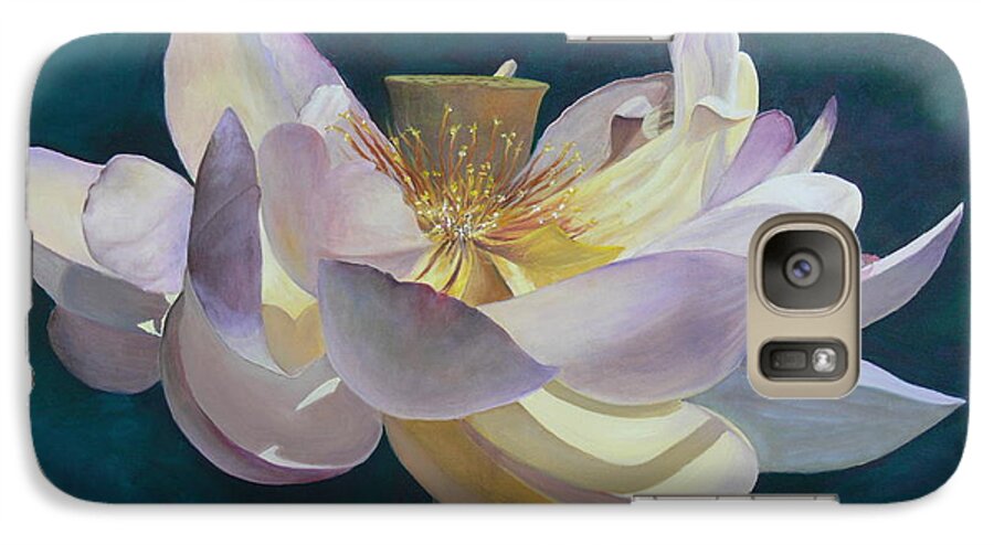 Lotus Galaxy S7 Case featuring the painting Lotus Flower by Catherine Hamill