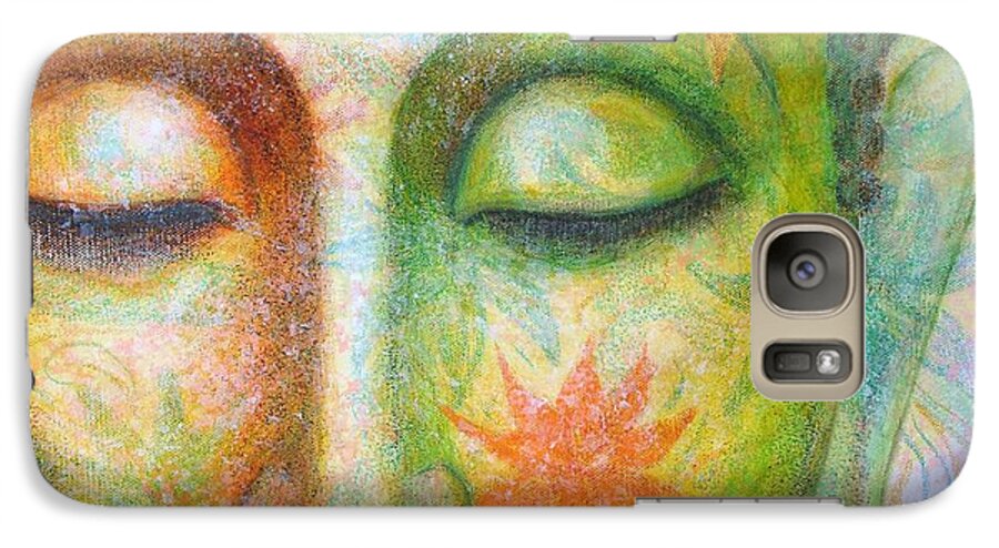Buddha Galaxy S7 Case featuring the painting Lotus Meditation Buddha by Sue Halstenberg