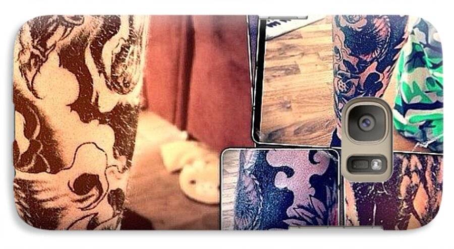 lower #leg #sleeve #tattoo #asian #koi Wood Print by Alex