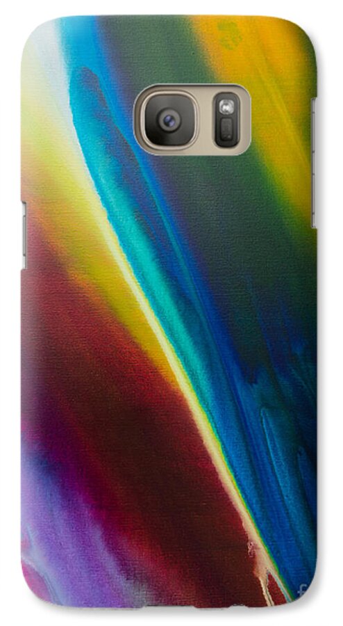 Non Objective Galaxy S7 Case featuring the painting Malibu by Sherry Davis