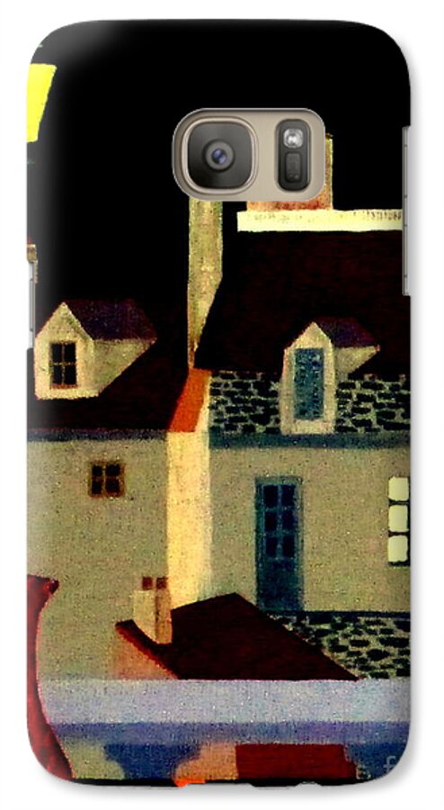 Paris Galaxy S7 Case featuring the painting Marais at Night by Bill OConnor