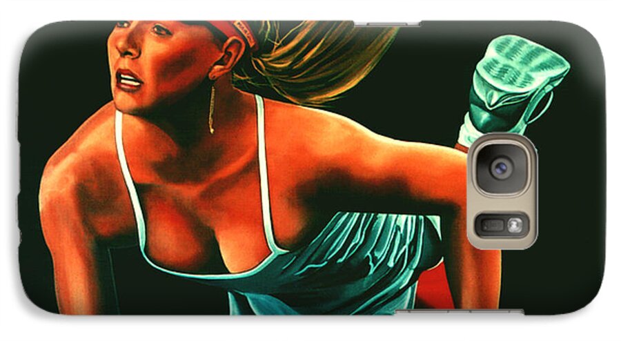 Paul Meijering Galaxy S7 Case featuring the painting Maria Sharapova by Paul Meijering
