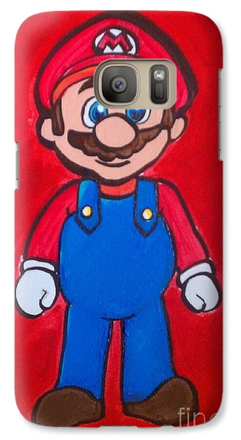 Marisela Mungia Galaxy S7 Case featuring the painting Mario by Marisela Mungia