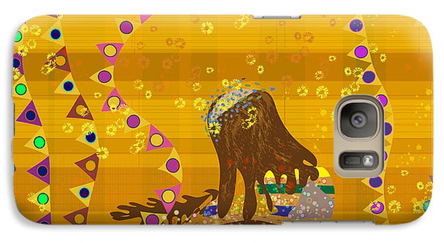 Tree Of Life Galaxy S7 Case featuring the digital art Maya Prays by Kim Prowse
