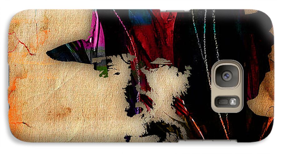 Merle Haggard Galaxy S7 Case featuring the mixed media Merle Haggard Collection by Marvin Blaine