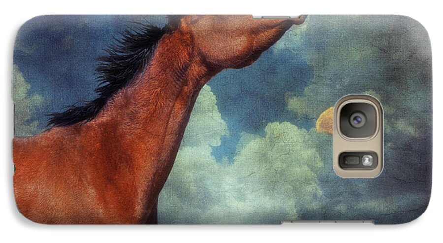 Horse Galaxy S7 Case featuring the photograph Moon Song by Karen Slagle