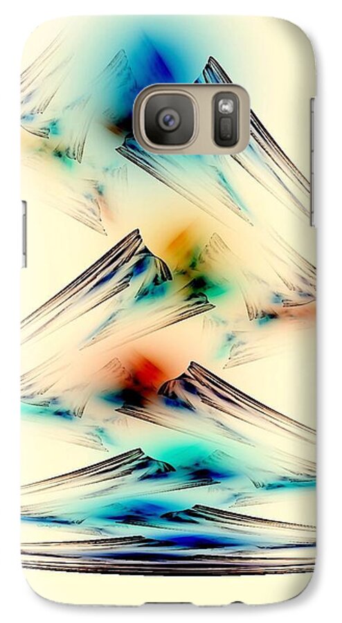 Home Galaxy S7 Case featuring the digital art Mountain View by Greg Moores