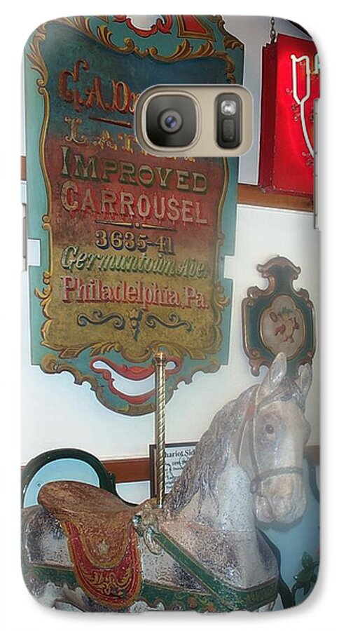 Antique Carousel Galaxy S7 Case featuring the photograph Museum Pieces by Barbara McDevitt