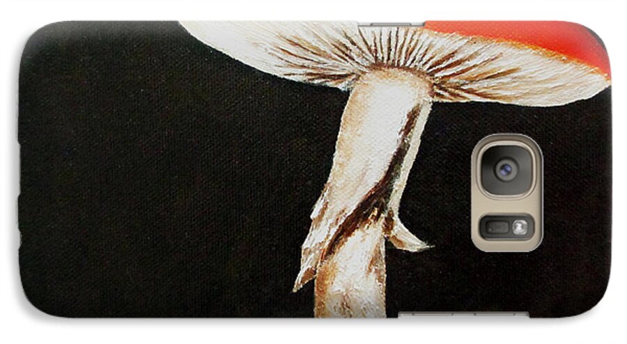 Still Life Galaxy S7 Case featuring the painting Mushroom by Roseann Gilmore