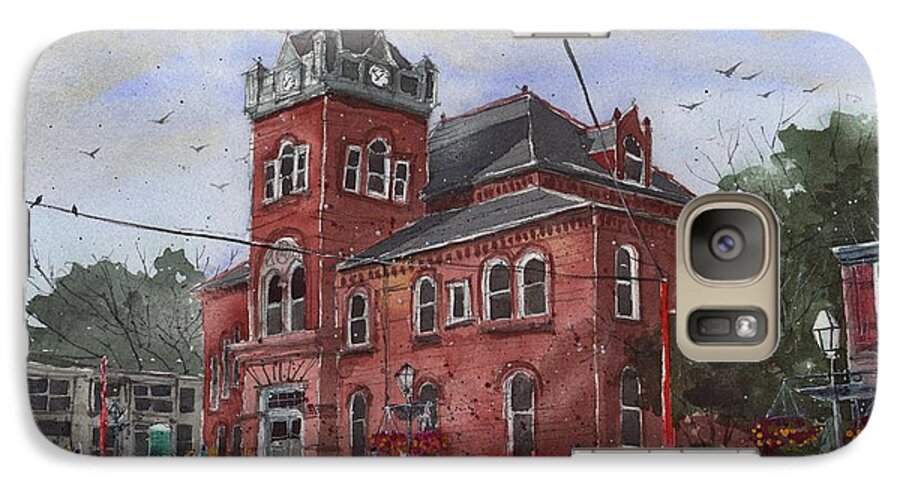 Natchitoches Galaxy S7 Case featuring the painting Natchitoches Parish Courthouse by Tim Oliver