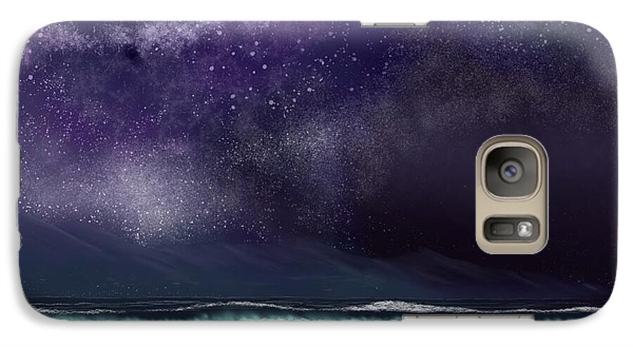 Night Galaxy S7 Case featuring the digital art Night of a thousand stars by Anthony Fishburne