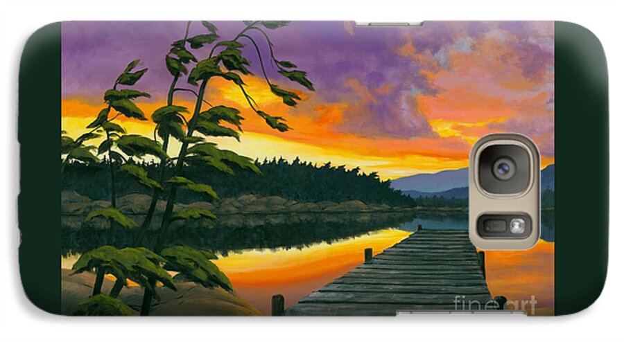 Ontario Galaxy S7 Case featuring the painting After Glow - Oil / Canvas by Michael Swanson