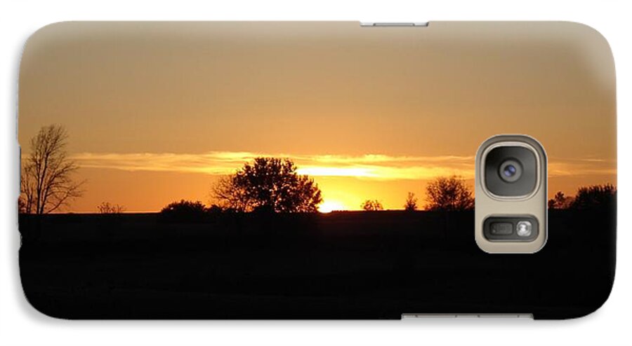 Sunset Galaxy S7 Case featuring the photograph November Sunset by J L Zarek