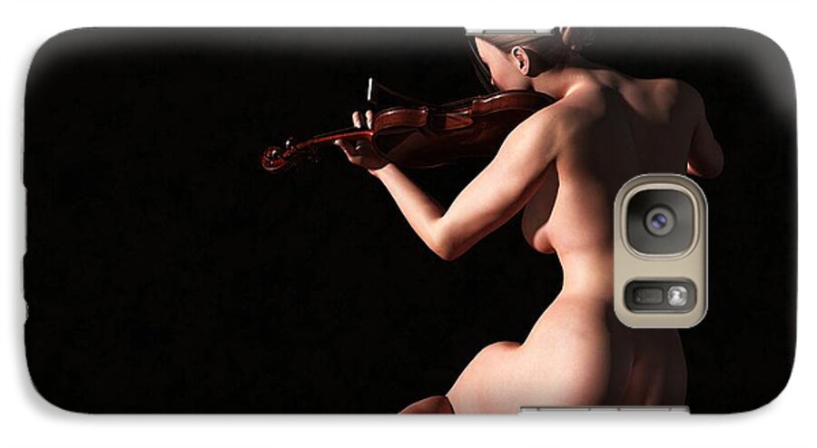 Violin Galaxy S7 Case featuring the digital art Nude Violin Player by Kaylee Mason
