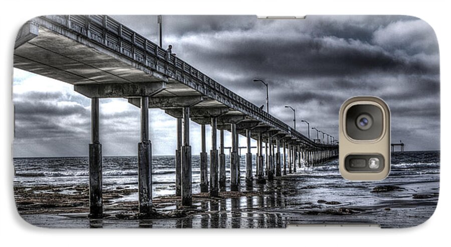 Pier Galaxy S7 Case featuring the digital art Ocean Beach Pier by Photographic Art by Russel Ray Photos