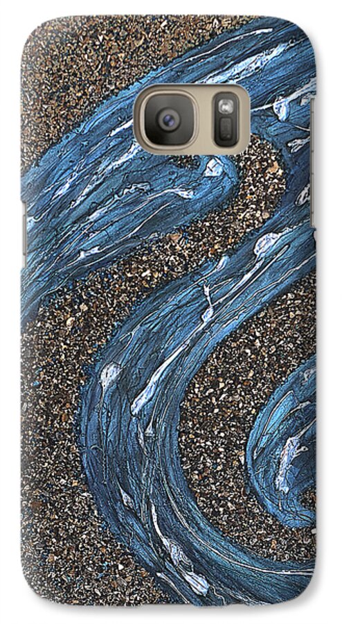 Ocean Galaxy S7 Case featuring the painting Ocean Dance by Shabnam Nassir
